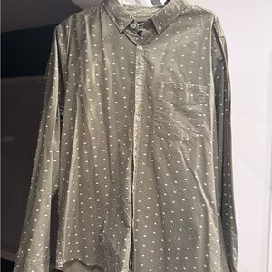 United By Blue Khaki Shirt with White Bear Pattern